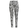 Black And White Zentangle Pattern Print High-Waisted Pocket Leggings
