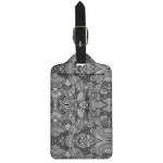 Black And White Zentangle Pattern Print Luggage Tag
