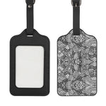 Black And White Zentangle Pattern Print Luggage Tag