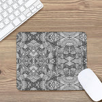 Black And White Zentangle Pattern Print Mouse Pad