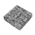 Black And White Zentangle Pattern Print Outdoor Seat Cushion Cover