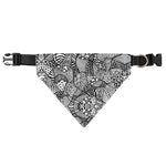 Black And White Zentangle Pattern Print Over The Collar Dog Bandana