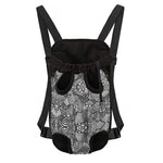 Black And White Zentangle Pattern Print Pet Carrier Backpack