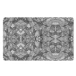 Black And White Zentangle Pattern Print Polyester Doormat