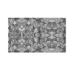 Black And White Zentangle Pattern Print Polyester Flag