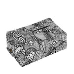Black And White Zentangle Pattern Print Rectangle Tissue Box Cover
