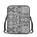 Black And White Zentangle Pattern Print Rectangular Crossbody Bag