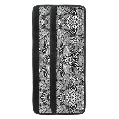 Black And White Zentangle Pattern Print Refrigerator Handle Covers