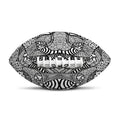 Black And White Zentangle Pattern Print Rugby Ball