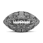 Black And White Zentangle Pattern Print Rugby Ball