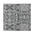 Black And White Zentangle Pattern Print Silk Bandana