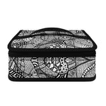 Black And White Zentangle Pattern Print Small Lunch Bag