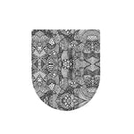 Black And White Zentangle Pattern Print Toilet Lid Cover