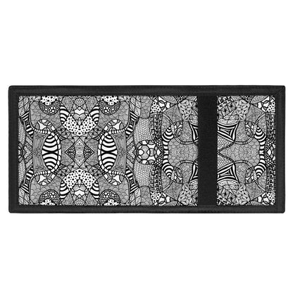 Black And White Zentangle Pattern Print Trifold Wallet