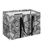 Black And White Zentangle Pattern Print Utility Tote Bag