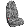 Black And White Zentangle Pattern Print Waterproof Car Seat Cover