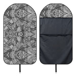 Black And White Zentangle Pattern Print Waterproof Car Seat Cover