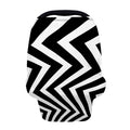 Black And White Zigzag Dazzle Print Baby Seat Cover