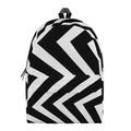 Black And White Zigzag Dazzle Print School Backpack