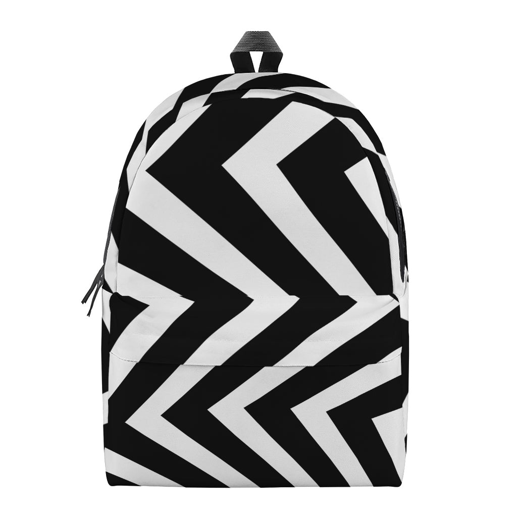 Black And White Zigzag Dazzle Print Backpack