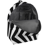 Black And White Zigzag Dazzle Print Backpack
