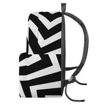 Black And White Zigzag Dazzle Print Backpack