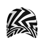 Black And White Zigzag Dazzle Print Baseball Cap