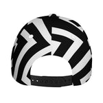 Black And White Zigzag Dazzle Print Baseball Cap