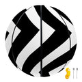 Black And White Zigzag Dazzle Print Basketball