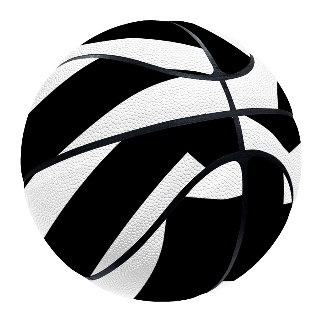 Black And White Zigzag Dazzle Print Basketball