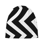 Black And White Zigzag Dazzle Print Beanie