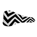 Black And White Zigzag Dazzle Print Bicycle Seat Cover