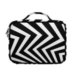 Black And White Zigzag Dazzle Print Briefcase Bible Bag