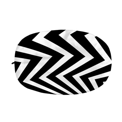 Black And White Zigzag Dazzle Print Car Side Mirror Covers