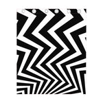 Black And White Zigzag Dazzle Print Curtain