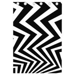 Black And White Zigzag Dazzle Print Curtain
