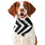 Black And White Zigzag Dazzle Print Dog Bandana