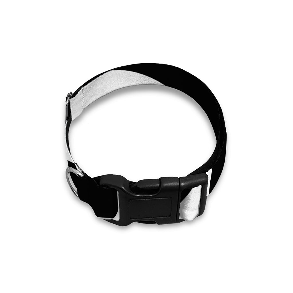 Black And White Zigzag Dazzle Print Dog Collar