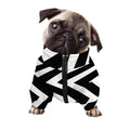 Black And White Zigzag Dazzle Print Dog Zip Up Jacket