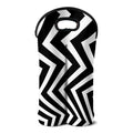 Black And White Zigzag Dazzle Print Double Neoprene Wine Tote