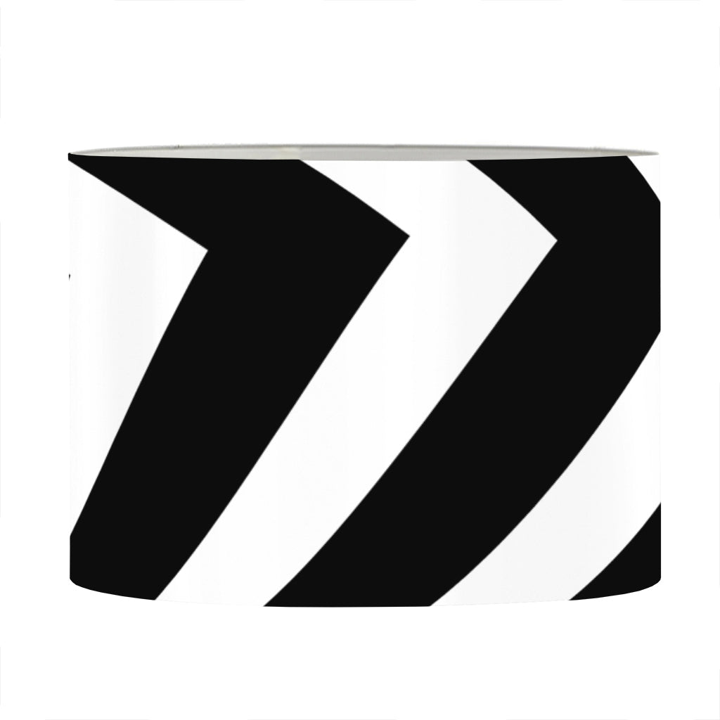Black And White Zigzag Dazzle Print Drum Lamp Shade