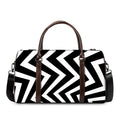 Black And White Zigzag Dazzle Print Duffel Bag
