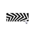 Black And White Zigzag Dazzle Print Extended Mouse Pad