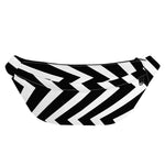 Black And White Zigzag Dazzle Print Fanny Pack