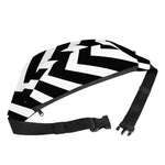 Black And White Zigzag Dazzle Print Fanny Pack