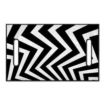 Black And White Zigzag Dazzle Print Golf Cart Seat Cover