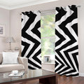 Black And White Zigzag Dazzle Print Grommet Curtains