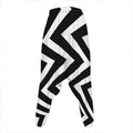 Black And White Zigzag Dazzle Print Hammer Pants