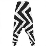 Black And White Zigzag Dazzle Print Hammer Pants