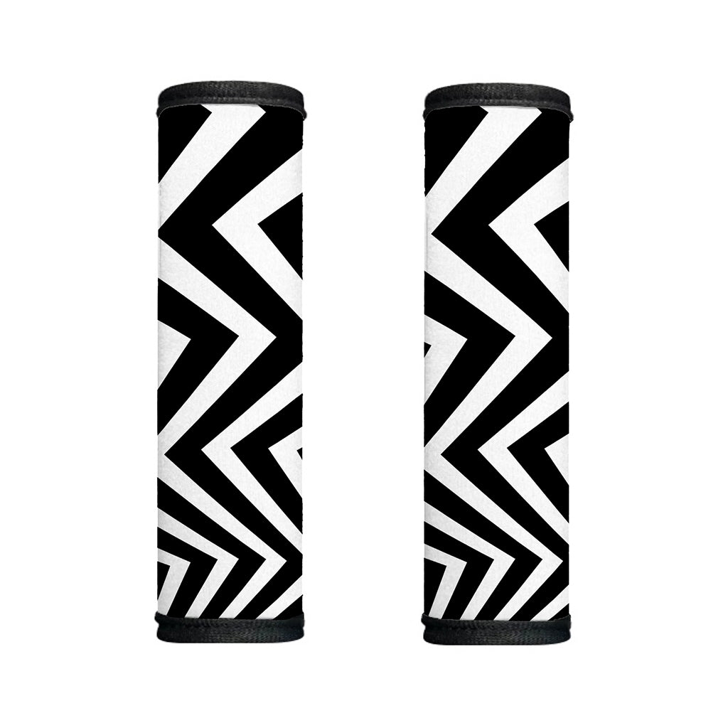 Black And White Zigzag Dazzle Print Handle Covers